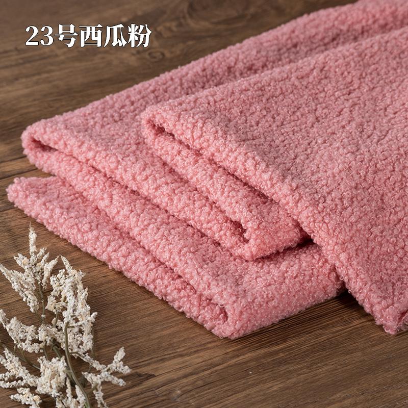 Teddy Plush Fabric Elasticity Soft By The Meter for Toys Pet Nest Cushion Handmade DIY Sewing Faux Lamb Fur Cloth Beige White