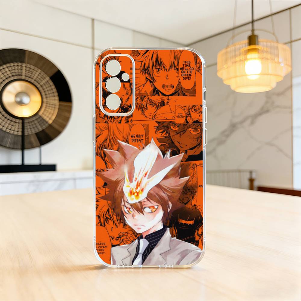 

Hitman R-Reborn Tsuna S-Sawada Phone Case Transparent Silicone Soft For SamsungA10,12,20,21S,30,31,40,50,51,52,70,71 Samsung a52 a52S