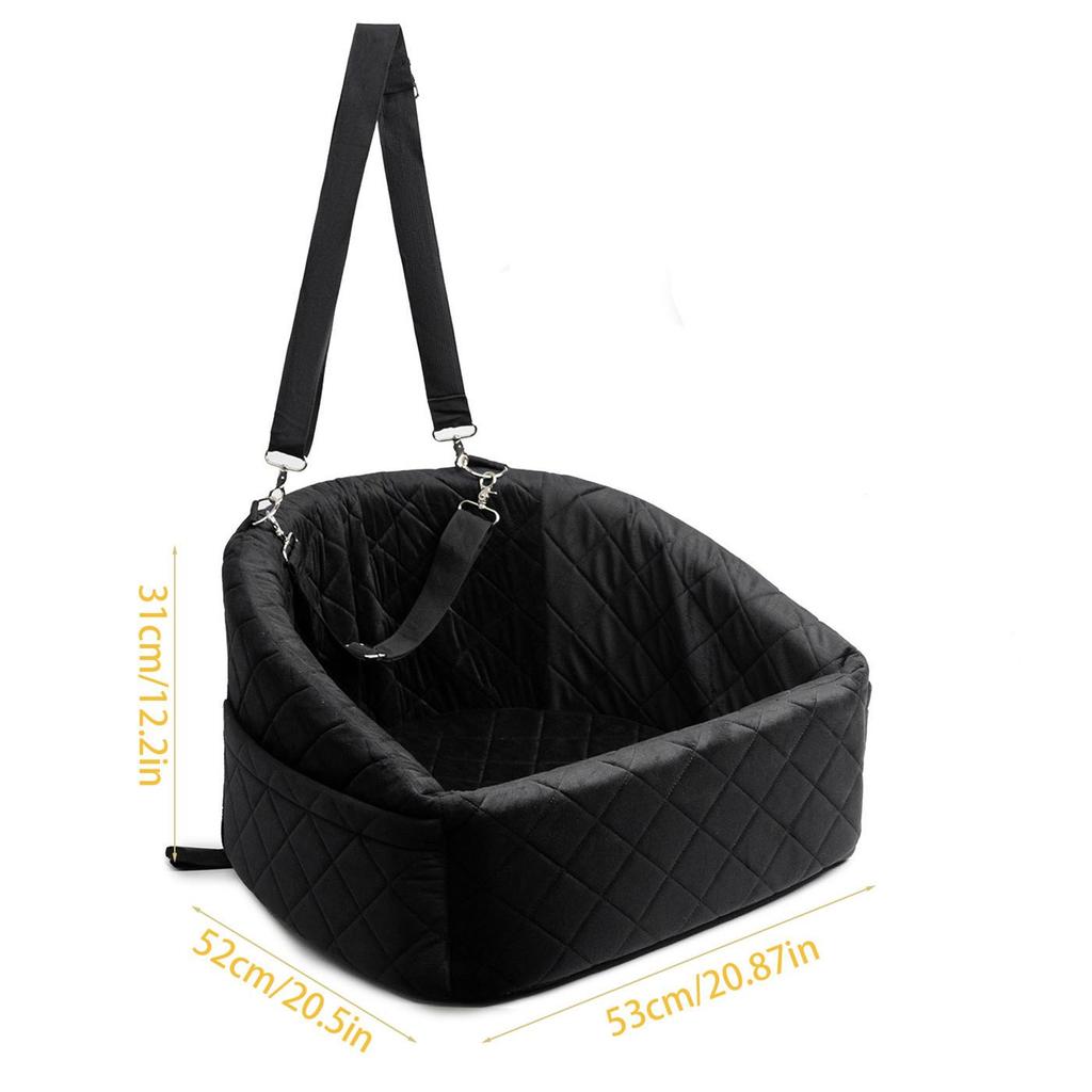 Pet Car Travel Dog & Cat Bed: Winter-Ready, Detachable, Washable, and Safe for Small Pets
