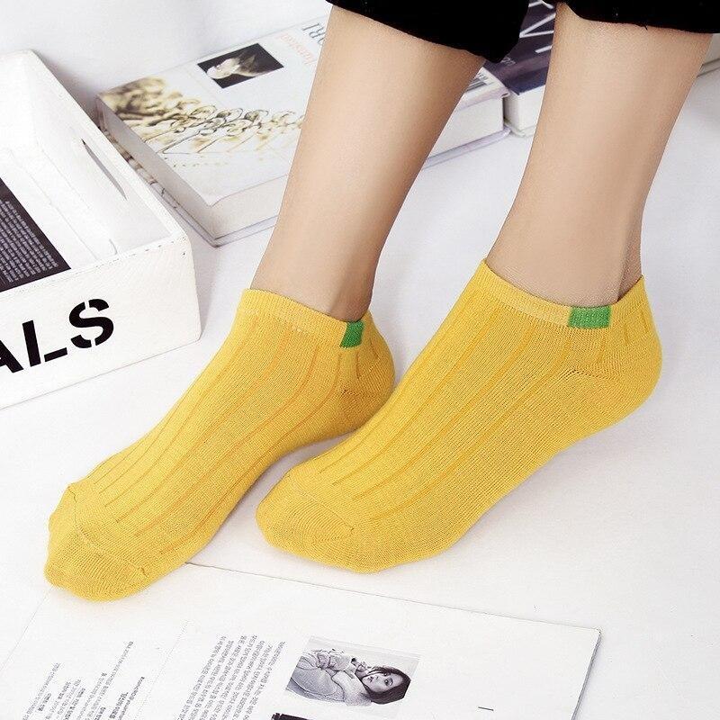 Pantofole Calzini Stampa Cartone Animato Carine Donna Silicone Antiscivolo Basso Taglio Calzini Casual Cotone Traspirante Estate Invisibili No Show