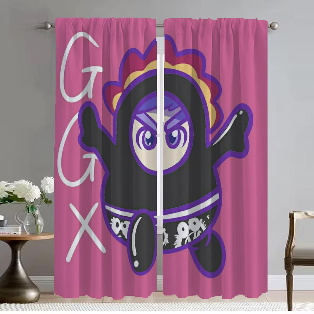FALL GUYS Halloween Decoration Curtains Child Room Home Interior Curtains for Living Room Partition Window Curtain Shades Camera