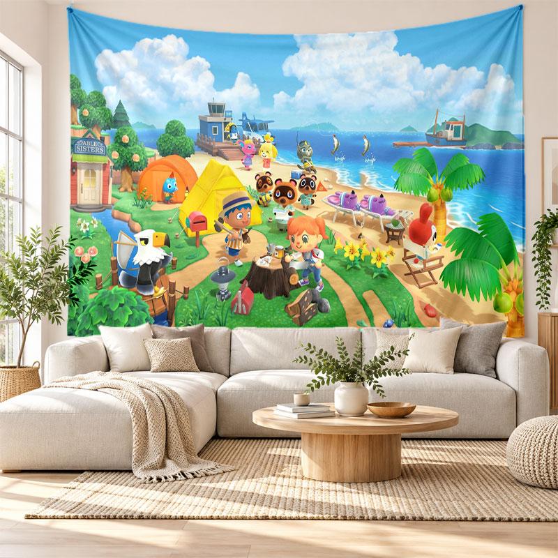 Animal Crossing Wall Tapestry Home Decor Hanging Cloth Art Background Tapestry for Bedroom