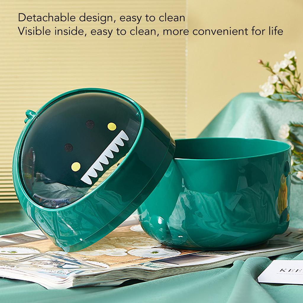 Desktop Trash Can Baby Dinosaur   Large Mouth Detachable Design Nonslip Bottom   Plastic   Trash Can