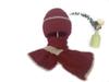 Luxury Velvet Knit Scarf with Phoenix Tail Flower Design - Double-Layered, Fleece-Lined Hat for Wind and Snow Protection