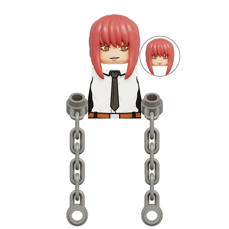 

Японские аниме-фигурки, человек-бензопила, Denji Pochita Katana, собранные строительные блоки, минифигурка, детский образовательный подарок