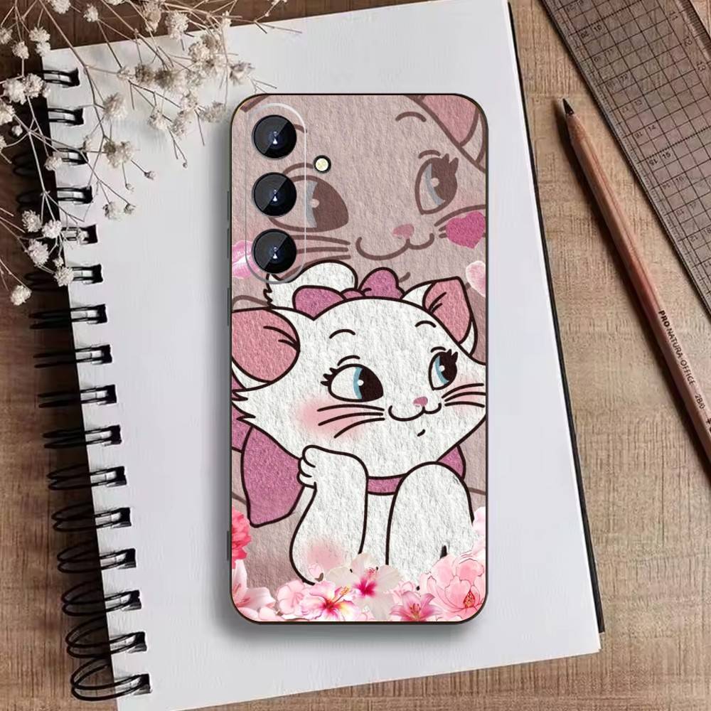 

D-Marie Cat Cartoon Phone Case For Samsung Galaxy A73,A21s,A22,A31,A52,A53,A71,A41Soft Black Shell Samsung a21