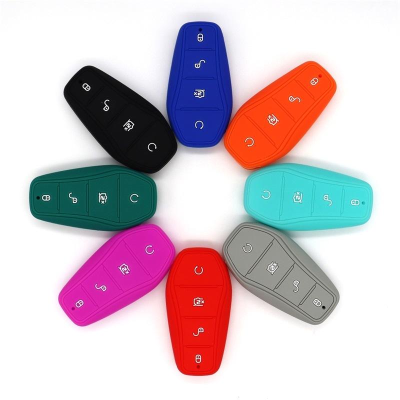Silikon bilnøkkeldeksel passer for BYD SONG QIN plus Dolphin ATTO3 selnøkkel fjernkontroll deksel