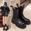Platform Martin Boots Women's Spring and Autumn New Short Boots Smoke Boots Chelsea Height Boots