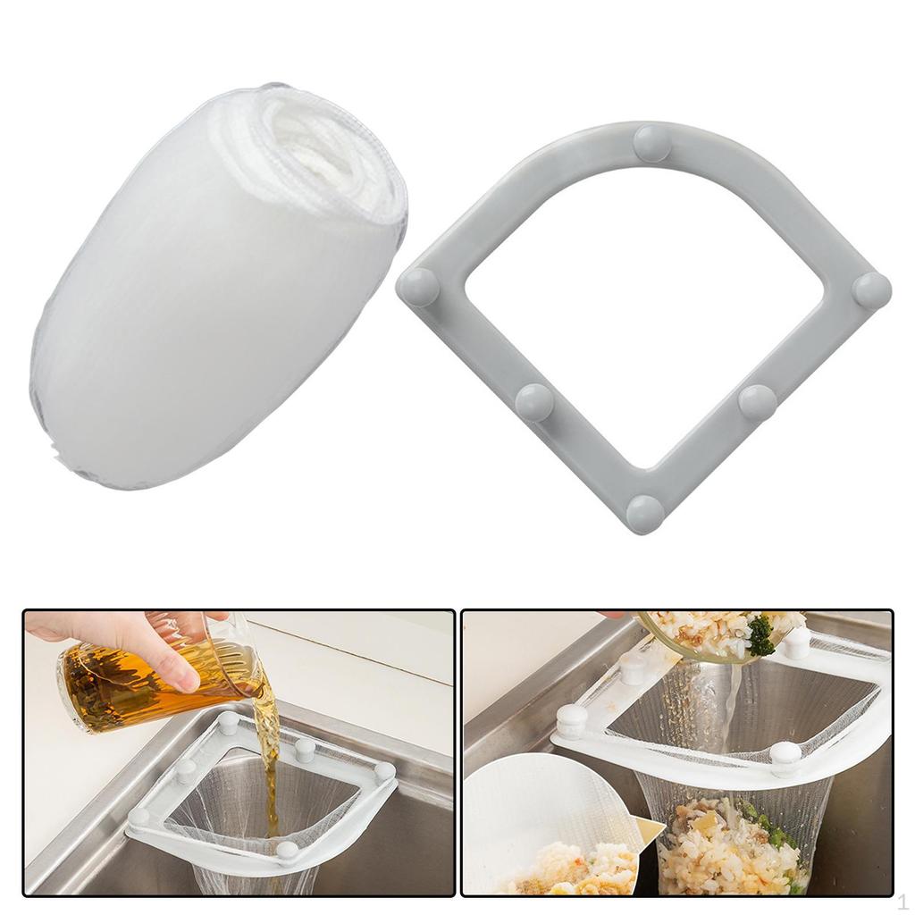 50 Pieces Kitchen Sink Filter Nets Mesh Bags, Strainers Elastic Hanging Drain for