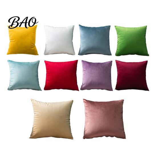 Fluff Treated Pillowcase Solid Color Velvet Pillow Cover, Soft Plush Throw Case, 17.7x17.7 Inch Office Cover Smooth Cushion for Sofa, Bed, Office,