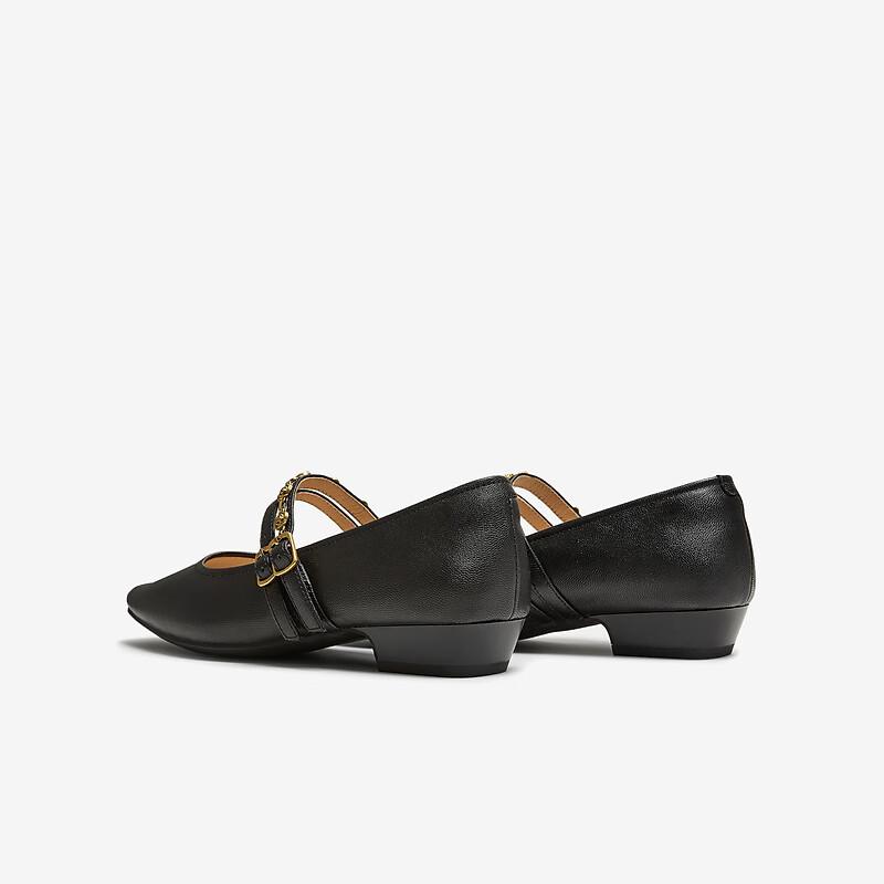 TATA Women's Sheepskin Mary Jane Flats