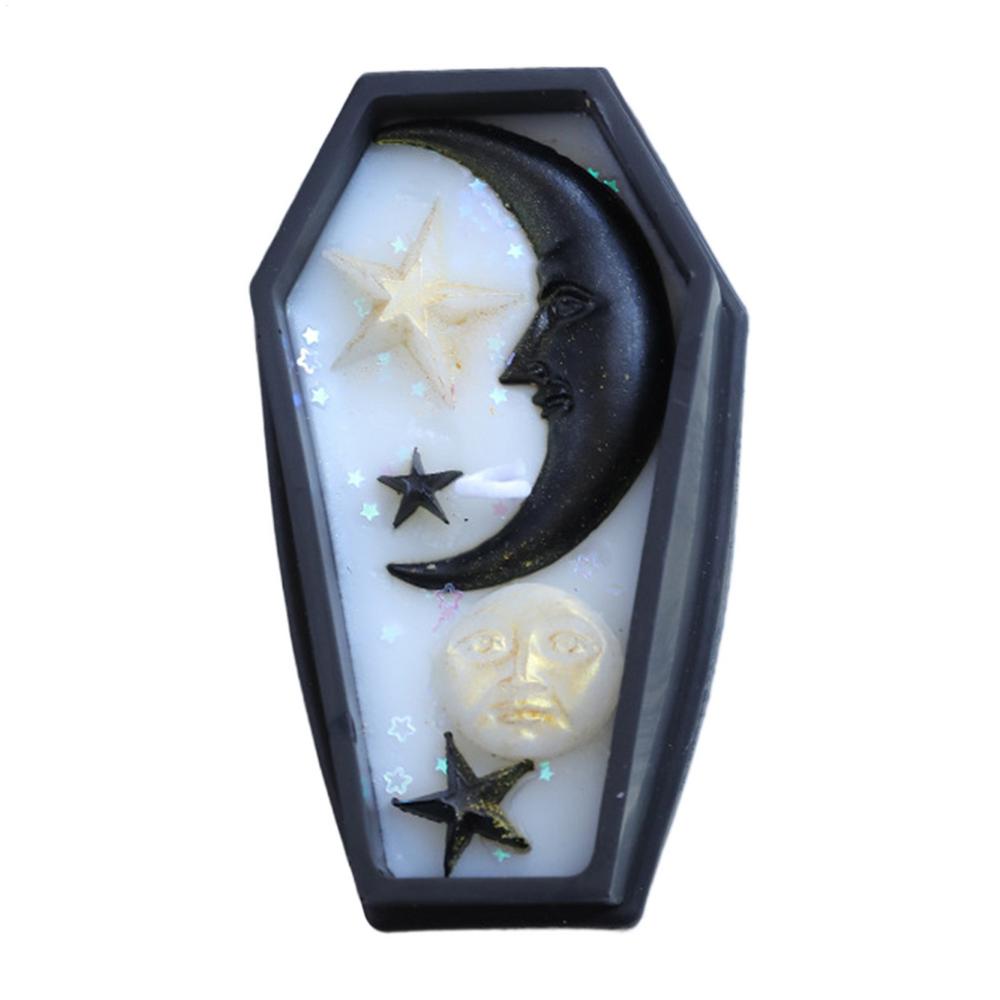 Scented Candles Halloween Coffin Candle Fragrant Room Decor Table Centerpiece Coffin for Birthday Women Men Desk Party Farmhouse