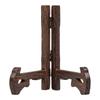 Wenge Wood Pu-erh Tea Cake Display Stand with Porcelain Plate and Photo Frame - Solid Wood Round Rack for Hanging and Display