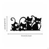 Iron Feline Wall Art Decor Cute Whimsical for Homeowners, Living