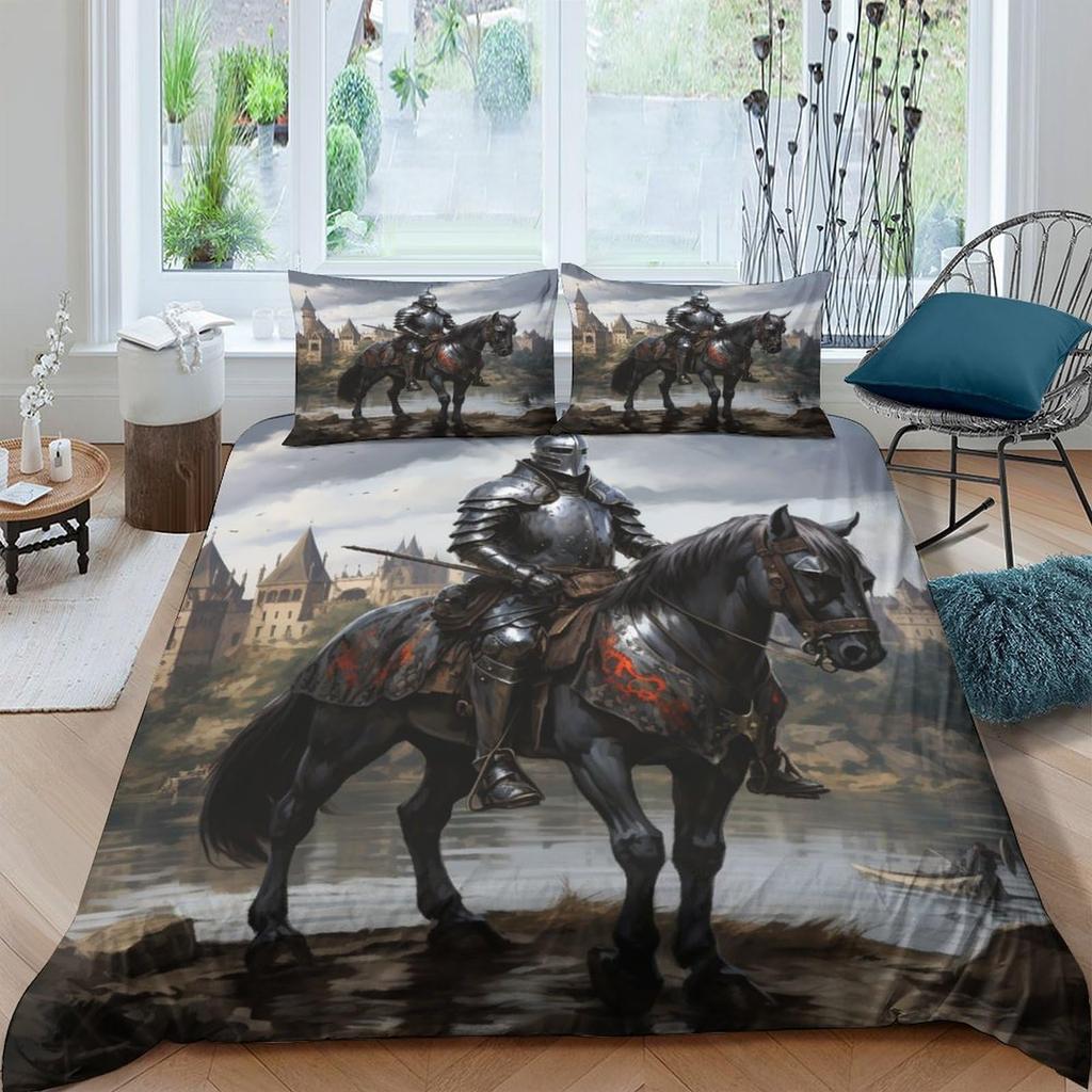 Unicorn Duvet Cover Set For Boys Queen Size Lightweight Down Quilt Covers Bedroom Decor 2 Pillowcases 1 Duvet Cover No Comforter