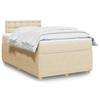 Exclusive House - Slatted Bed Base with Cream Mattress 120x200 Cm Fabric