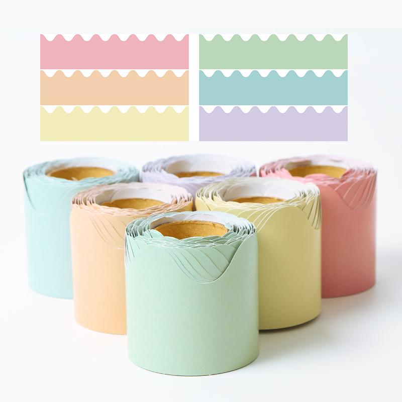 Solid Color Decorative Blackboard and Bulletin Board Border Stickers