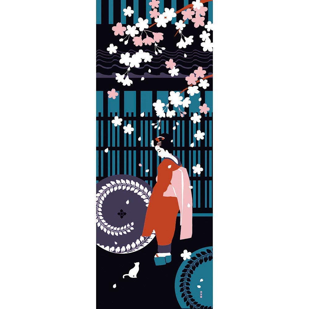 Hamamonyo Illustrated Hand Towel Sakura Maiko