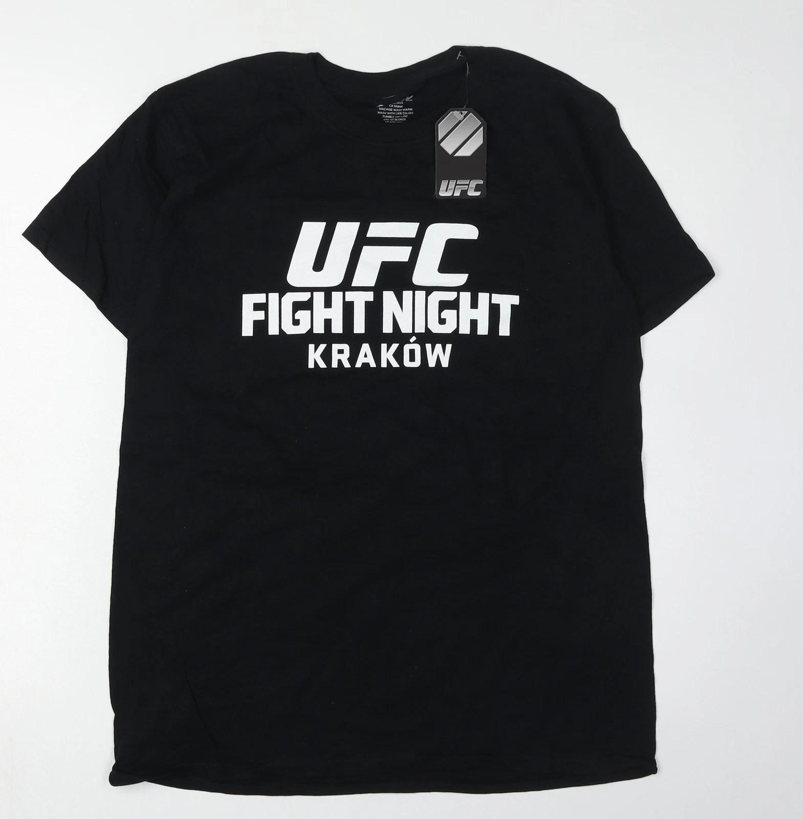 UFC Men s Black Fight Night T-Shirt, Size M, Sports Style 4XL