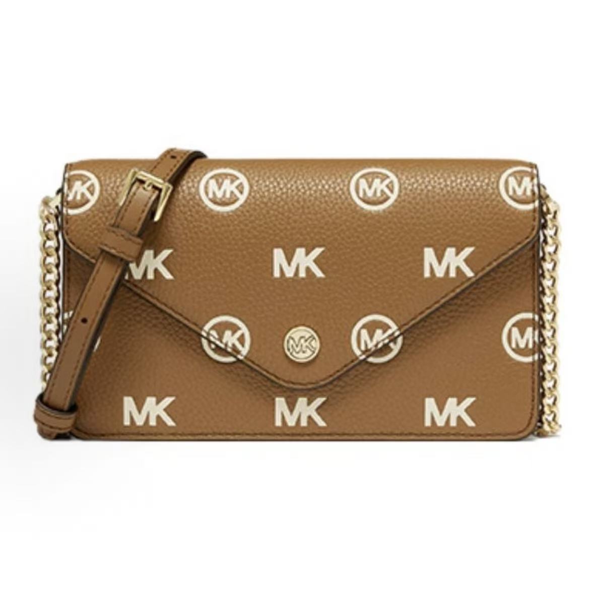 

Michael Kors MK Jet Set Travel Logo Print Leather Envelope Bag Women Shoulder Bag Brown 35F3GTVC5LLUGGAGE Basic Set (Bag+Dust Bag)