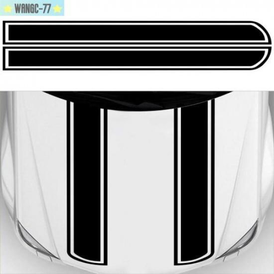 Racing Hood Stripe Decal Vinyl Stickers For Car SUV Truck Exterior Decor New