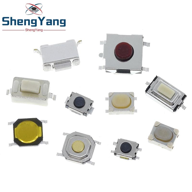 TZT 10/100PCS 3*6 3*4 4*4 SMD Tactile Tact Push Button Switch 2Pin 4Pin Touch Micro Switch 3x4x2 3x6x4.3 3x6x2.5 3x6x5 4x4x1.5