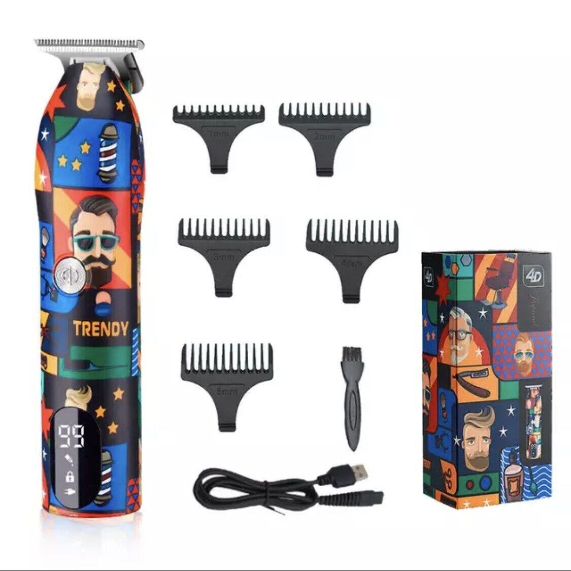 

Электрическая машинка для стрижки волос в стиле граффити, мужская электрическая машинка для стрижки волос с масляной головкой, ретро машинка для стрижки волос с масляной головкой