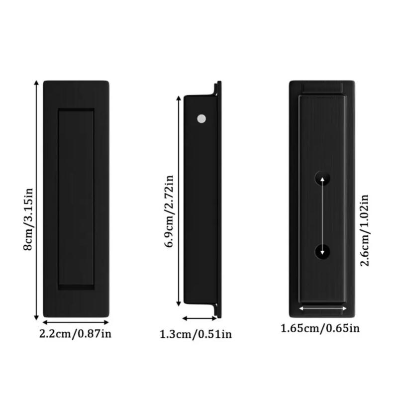 Recessed Cabinet Door Pull Handle Flush Mount Drawer Handle Kitchen Cupboard Sliding Door Handles Furniture Hardware