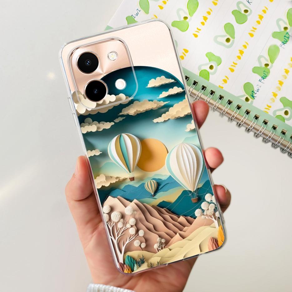 For Vivo Y28 4G Case V2352 Cute Cat Panda Painted Cover Soft Silicone Phone Case For Vivo Y28 Y 28 VivoY28 4G Funda 6.68'' Coque