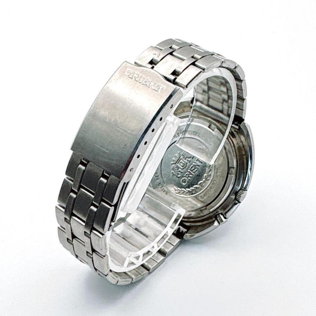Used [Imovable Item] ORIENT 21 Stone Automatic Winding Day Date Blue Dial Men's