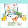Animal Stack Blocks Wooden Educational Toy For Hand-eye Coordination Skills In Toddlers