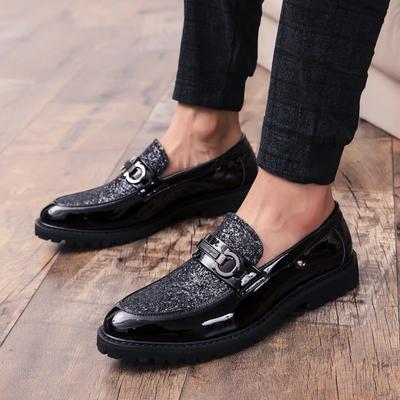 Moda 2019 Moda Estilo Clásico Zapatos de Hombre Oro Plata Simple Diseñador Zapatos Casuales de Hombre para exterior sin cordones fiesta club zapatos hombre a4