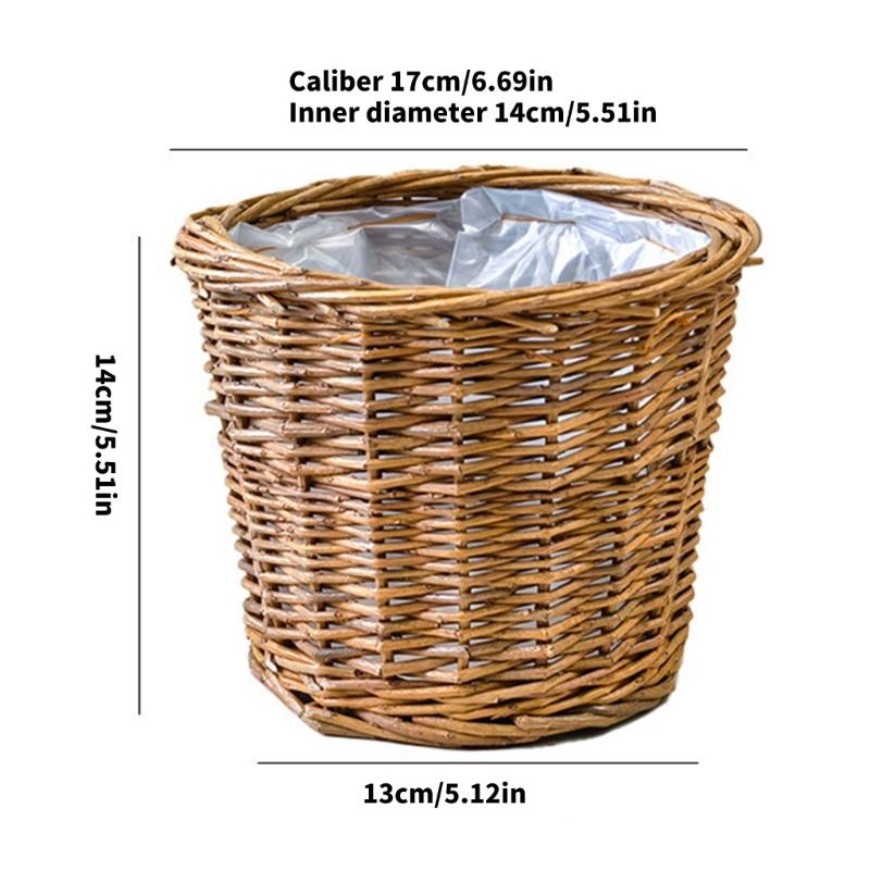 Permanentl Woven Desk Accessory Basket Organic Design Ideal For Home Organization