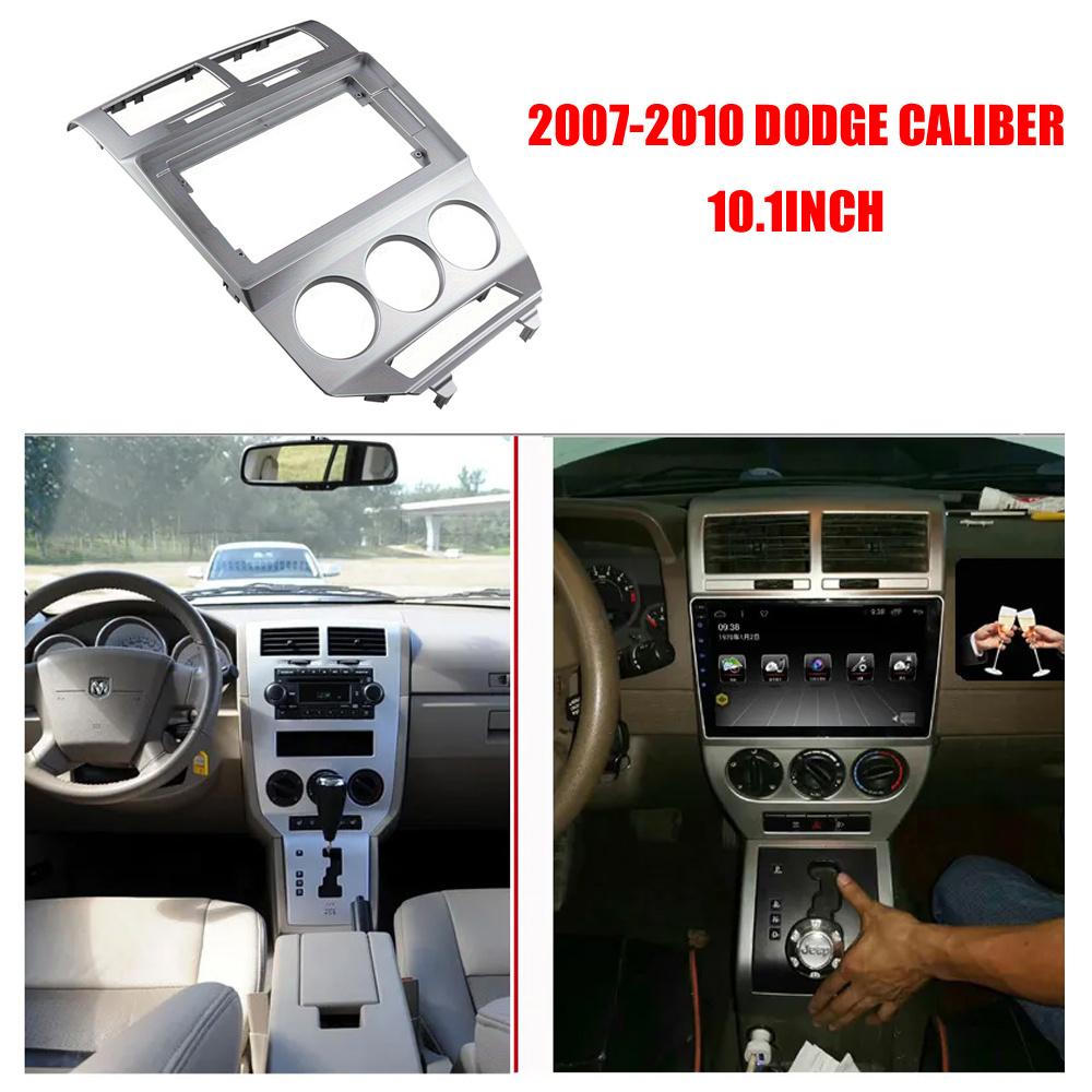 

Рамка для автомагнитолы для DODGE CALIBER 2007-2010 10,1 ДЮЙМА Аудио Android Плеер Фасция Накладка на приборную панель Комплект для установки GPS DVD Стерео Панель серебряный
