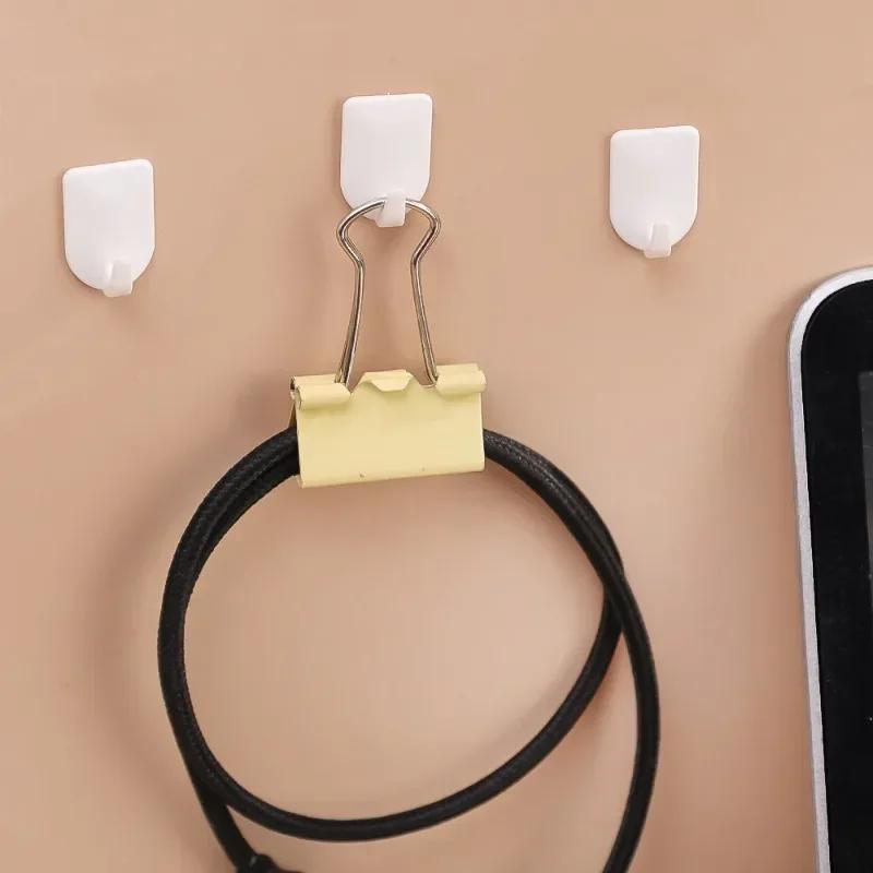 Mini Self Adhesive Hooks Kitchen Bathroom Storage Hook Non-marking Multi-Purpose Key Jewelry Hangers Home Storage Accessories