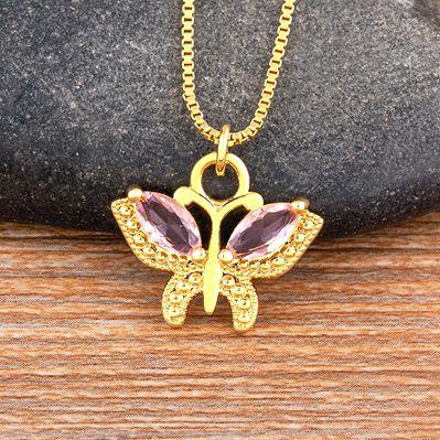 Nidin 8 Colors Fashion Korea Style New Butterfly Pendant Necklace Gift For Girl Cute Lovely Neck Jewelry Wholesale Dropshipping