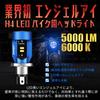Camelight CCFL Motorcycle LED Headlight H4 / HS1 Hi/Lo DC / 24V Universal White Light 6000K (Blue)