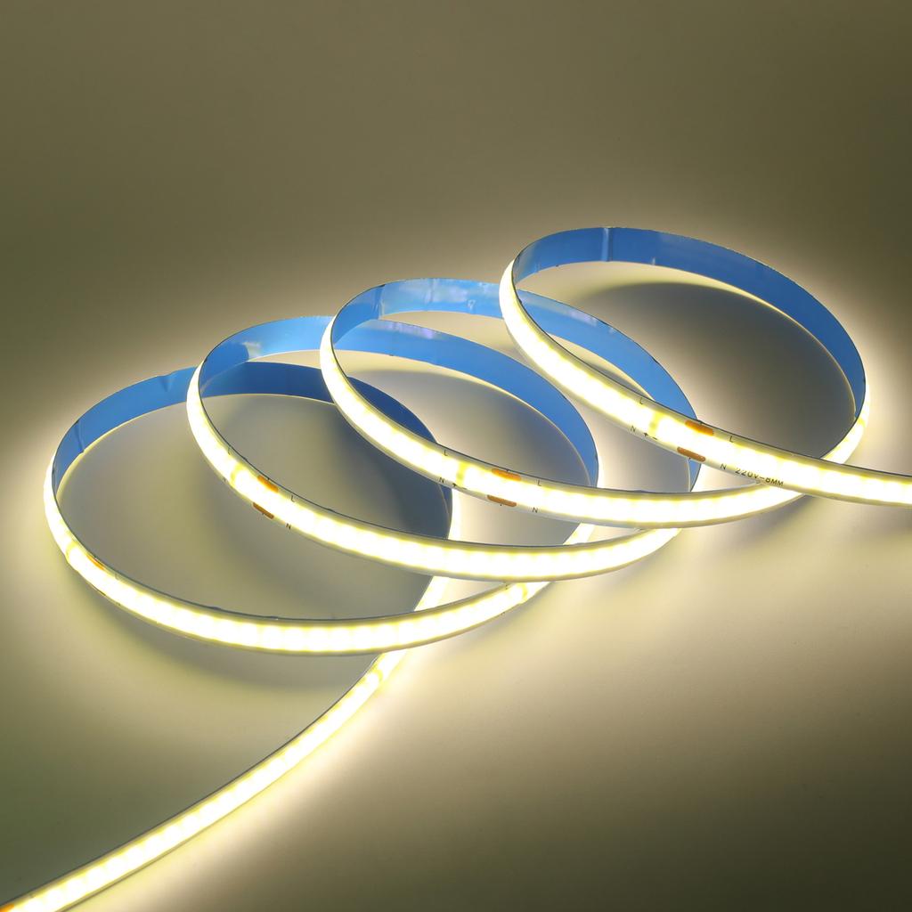 AC 220V 110V COB Strip 240LEDs/M 3000K 4000K 6000K 5M 10M 15M 20M Flexible Ribbon Rope LED Light For Home Decor