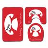 Christmas Bathroom Floor Mat Toilet Three-Piece Set