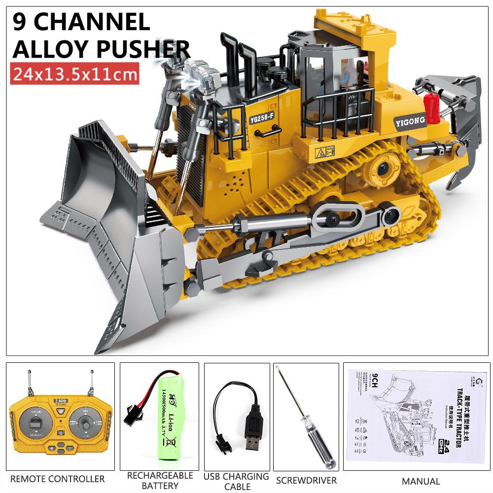 Escavatore Dumper RC Auto Telecomandata 2.4G Veicolo da Cantiere Camion Cingolato Bulldozer Giocattoli per Bambini Ragazzi Regali di Natale
