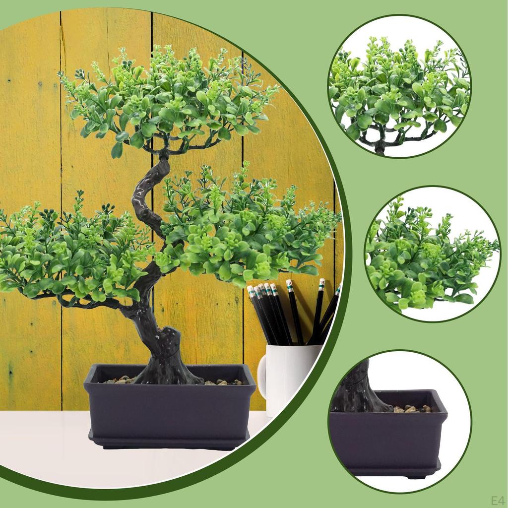 Artificial Bonsai Ornament, Realistic Faux Potted Plant, Plant for Office, Tabletop, Home