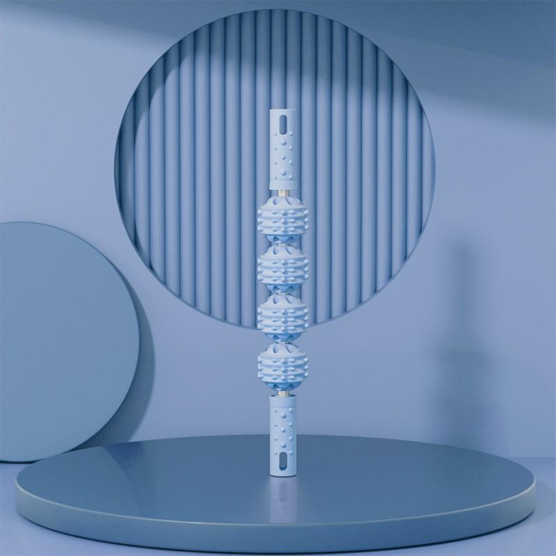 

4 Ball Roller Muscles Massage Stick Relaxation Yoga Fitness Wolf Tooth Fascia For Calves Thighs Quadriceps Arms Forearms