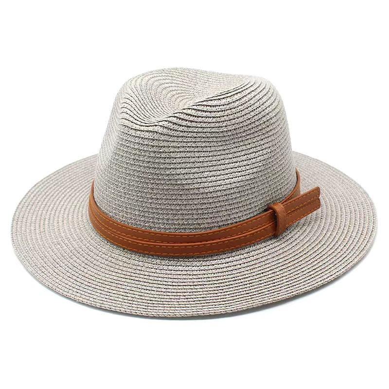Panama Straw Hat Summer Men Women Wide Brim Beach UV Protection Fedora Hats