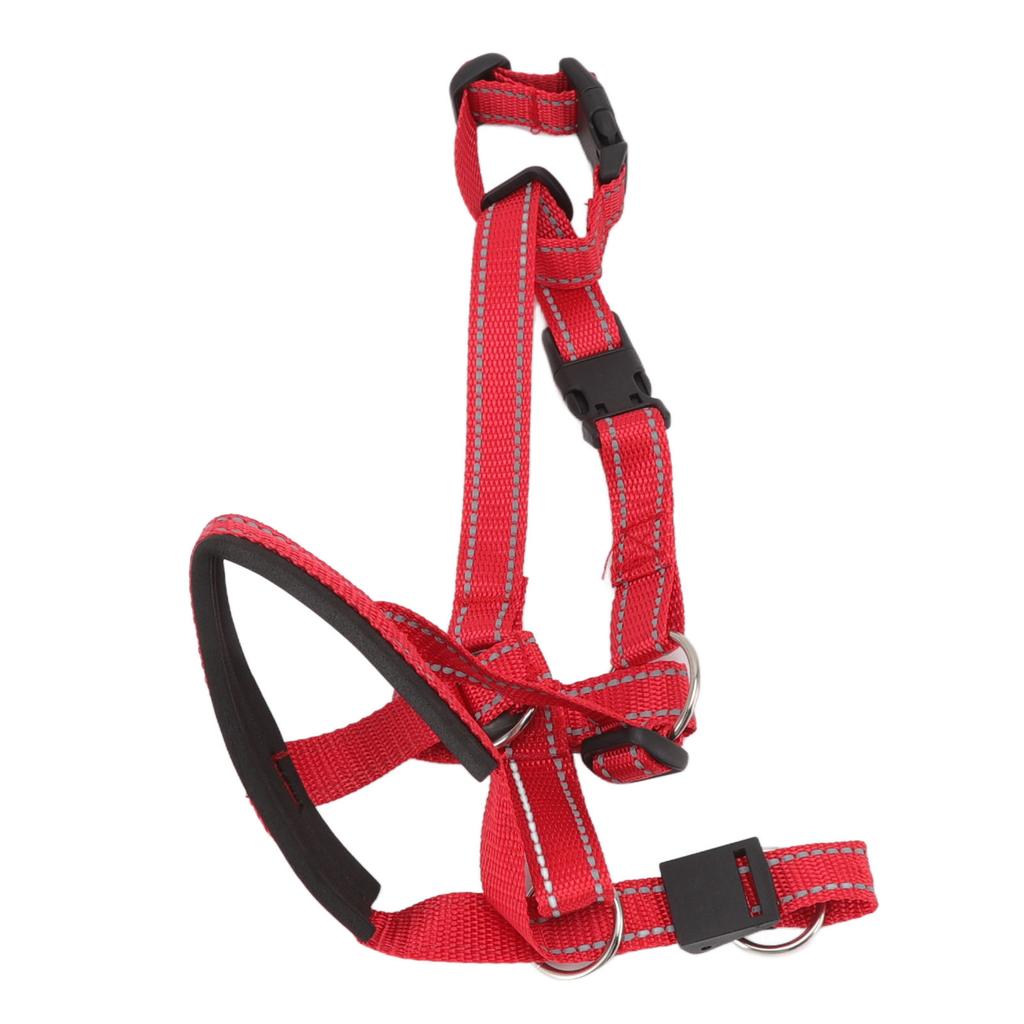Hundekopfhalsband Atmungsaktives Hundekopfgeschirr Hundemaulschutz mit Verstellbarem Riemen für Draußen Rot XL