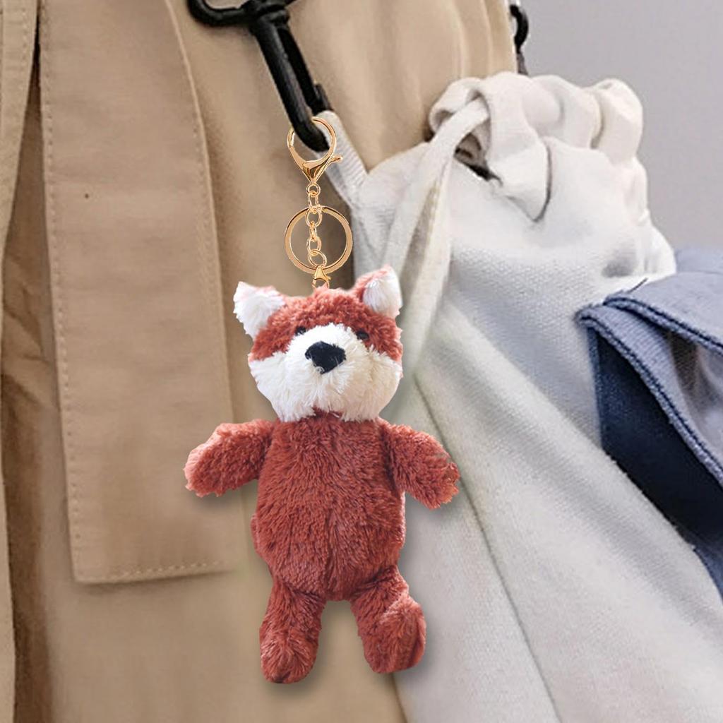 Fox Plush Keychain,Fox Plush Keychain,Fox Plush Stuffed Keychain,Purse Cute Keychain Soft Animal Keychain Car