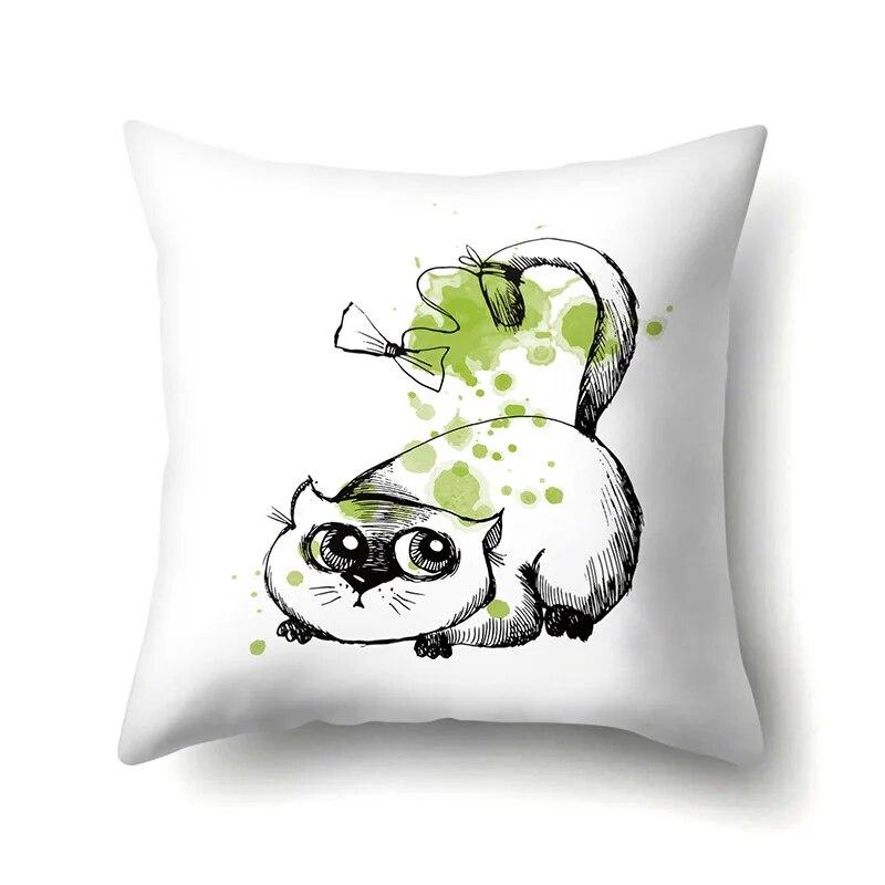 Dog Cross-border Fashion Fresh Animal Knitted Pattern Printed Pillow Cover Sofa