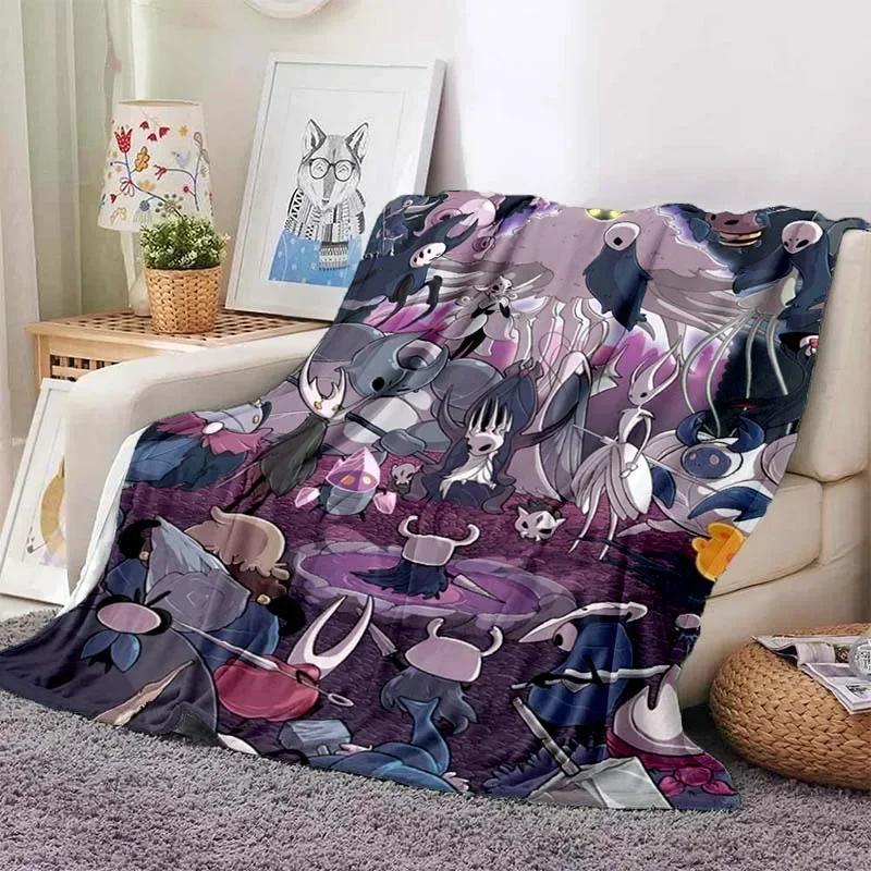 Hollow Knight Fashion Digital Printed Pattern Thin Blanket Flannel Blanket Portable Home Travel Office Lunch Break Blanket