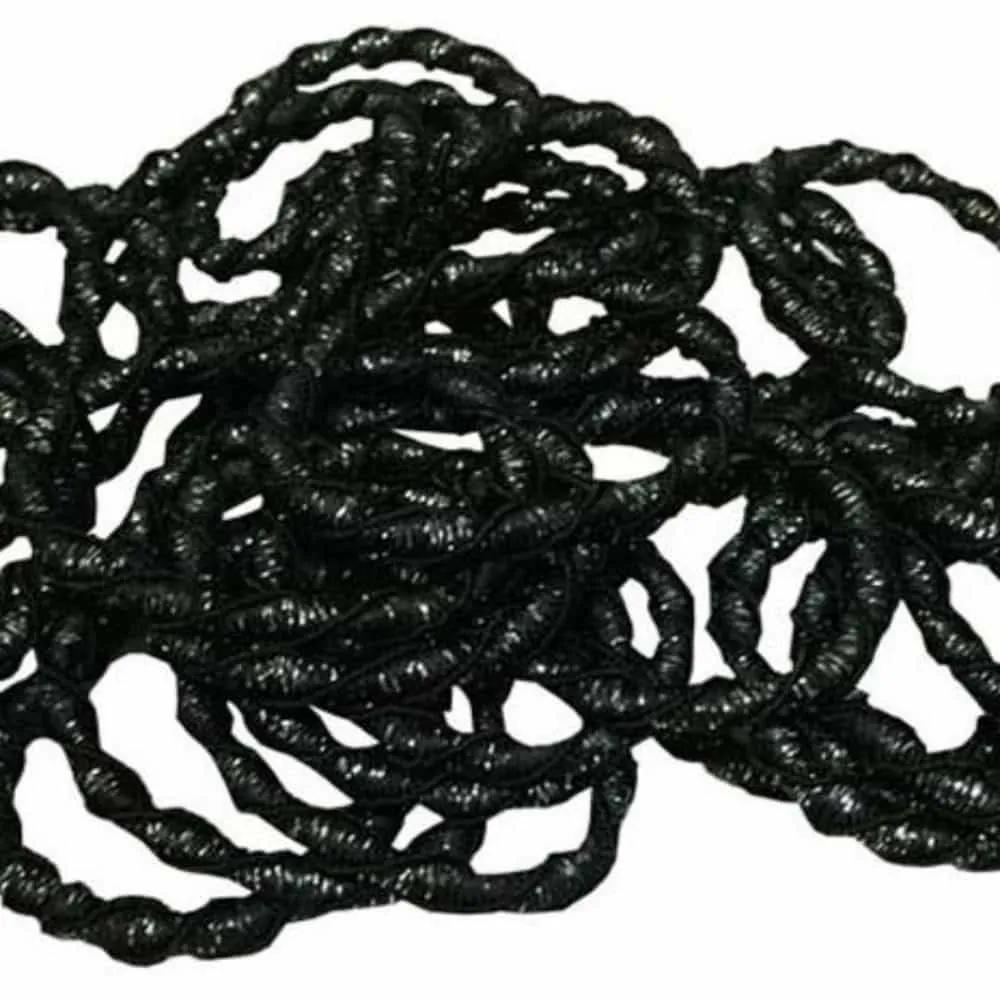 Twist Black Rubber Bands 30p Sturdy Hair Ties Updos