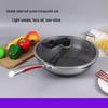 ZISIZ 304 Stainless Steel Honeycomb Non-stick Wok