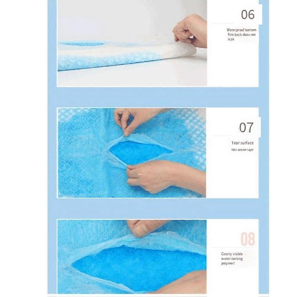 100PCS Super Absorbent Pet Diaper Dog Training Pee Pad Disposable Healthy Nappy Mat for Cats Dog Diapers Quick-Dry Mat,S